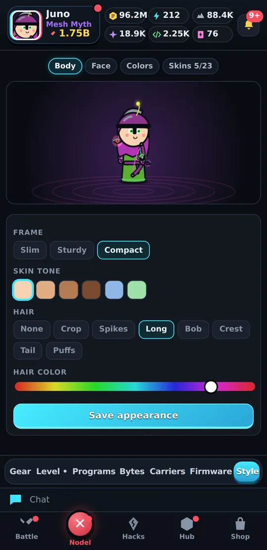 Appearance editor