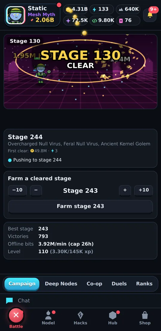 Stage 130 clear