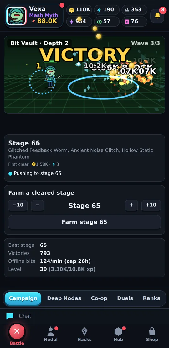 Dungeon victory